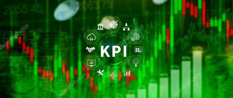 Dashboard con indicatori finanziari chiave su schermo di un computer